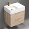 Floating Small Bathroom Vanity, Modern, 24
